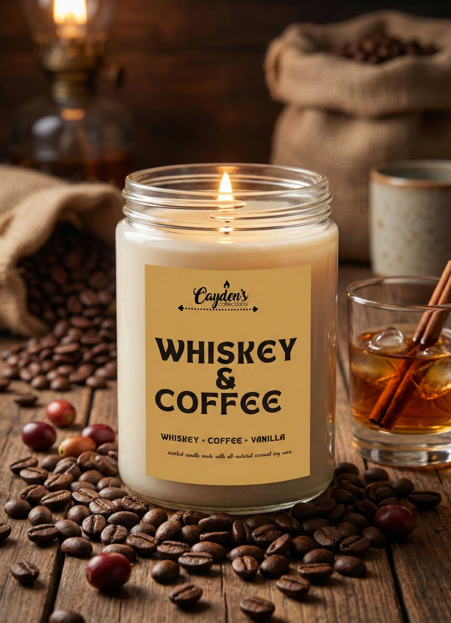 Whiskey & Coffee Candles